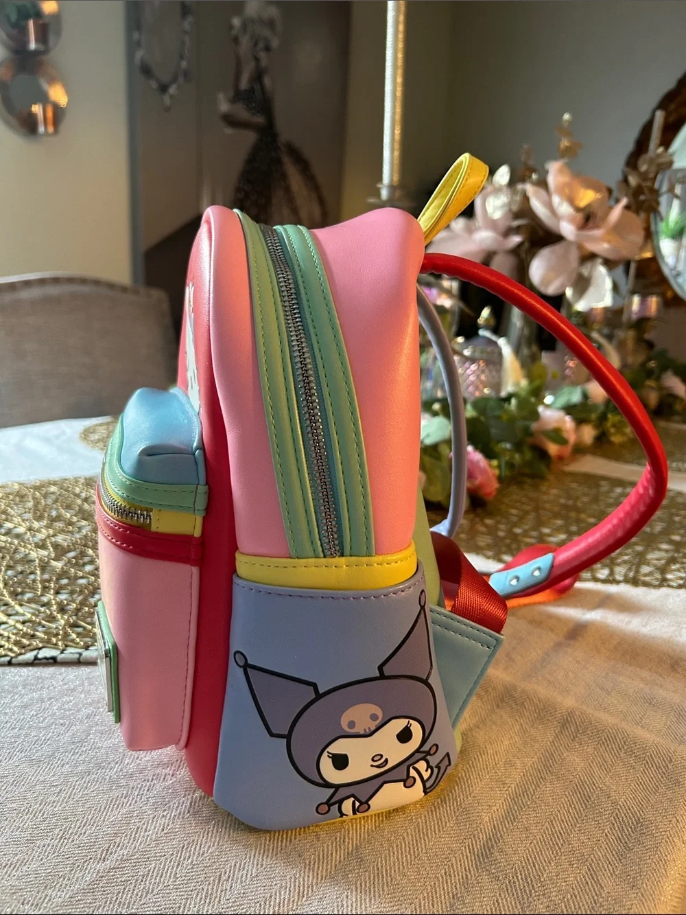Sanrio Mini Backpack with Hello Kitty & My Melody - Red Pink Blue Yellow
